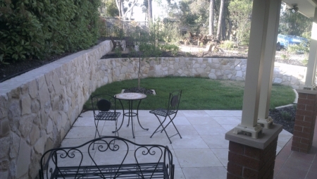 Sydney Sandstone curved walls with Steps 3